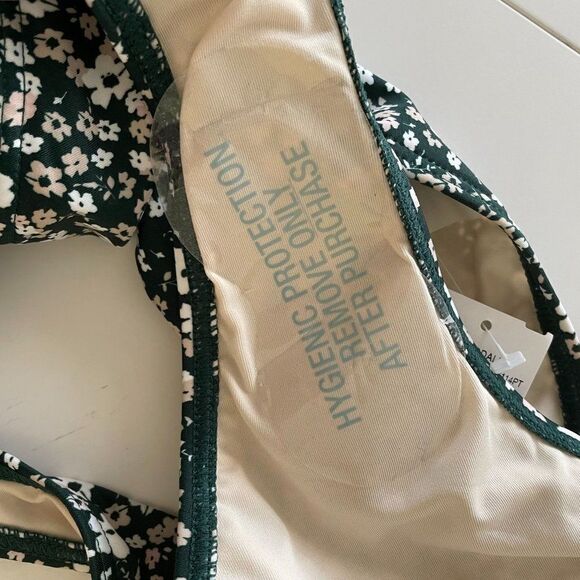 Peony Petite Fleur Tie Side Pant Bikini Swim Bottoms Black Floral 14 or US 10 - Picture 8 of 11